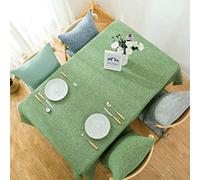 Homxi Small Rectangle Tablecloth for End Table 55 W x 62 L,Table Cloths for Dining Room Table Green Solid Color Cotton Table Cloth Covers