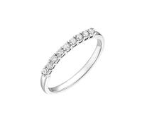 Homxi Wedding Bands 14K White Gold Womens, Simple Round with 0.26ct Diamond, Silver Engagement Ring Women Size L 1/2