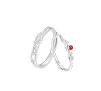 Homxi Wedding Bands Engraved Ring Promise for Couple, Couple Eternity Rings Sterling Silver Adjustable, Branches, Wedding Rings Silver His and Hers