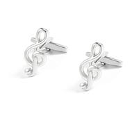 Homxi Wedding Silver Cufflinks for Men, Copper Music Notes, Men Cufflink Dress Shirts