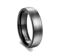 Homxi Women Men Tungsten Engagement Ring Engraved, 4MM/6MM/8MM Brushed Round, Womens Silver Black Wedding Bands
