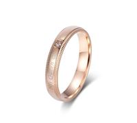 Homxi Women Stainless Steel Engagement Ring Engraved, His Queen Crown with Cubic Zirconia, Promise Rings for Her Rose Gold Size L 1/2