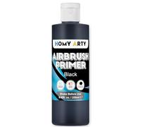 HOMY ARTY Black Airbrush Primer - Acrylic Primer for Airbrush, 8.45 fl.oz. Quick-Drying Matte Finish Paint, for Acrylic Paint with Excellent Adhesion to Plastic Models, Metal, Canvas