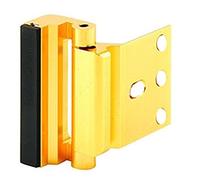 Homy Door Reinforcement Lock, Aluminium Alloy Door Hardware, Door Guardian, Childproof Deadbolt for Inward Swinging Doors (Gold Anodized)
