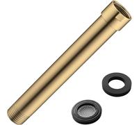 HOMYEP Shower Arm Extender 6 Inch Straight Extension Pipe Arm for Rainfall and Handheld Shower Head, Female to Male NPT 1/2 Inch, Brushed Gold