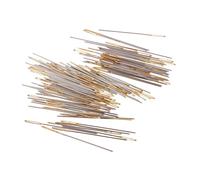 Homyl 100 Pieces Mixed Sliver Gold Large Eye Embroidery Cross Stitch Hand Needles Size 24 in Clear Box