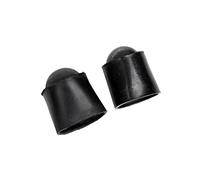 Homyl 2 Pieces Rubber Protective Covers for Snooker or Pool Cue Bottom - Black
