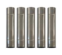 Homyl 5 Pieces Portable Multi-Purpose Stainless Steel Chimney Pipe Accessories, 2" Diameter, for Boilers, Stoves, and Camping Furnaces
