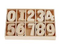 Homyl 60 Pieces Smooth Natural Wooden Numbers Wooden Lowercase Letters Numbers Great for Crafts Pendants DIY Decoration Displays