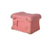 Homyl Bone Shaped Pet Urn Memorial Box Display Keepsake Supplies Memorable Organizer Outdoor Commemorate Cat Dog Ashes Storage, Pink