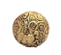 Homyl Brass Horse Figurine Ornament Ball Statue Sculpture With Solid Build And Artful Relief Details Suitable for desk shelf cabinet entryway table home decoration gift giving