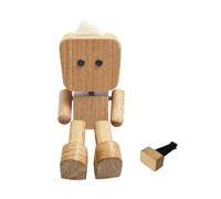 Homyl Car Ornament, Wobbling Legs Doll Ornament, Funny Decor, Compact Automotive Interior Accessory, Wooden Male Figurine for Tabletop Use, light brown