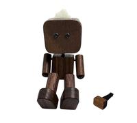 Homyl Car Ornament, Wobbling Legs Doll Ornament, Funny Decor, Compact Automotive Interior Accessory, Wooden Male Figurine for Tabletop Use, dark brown