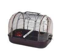 Homyl Carrier, Small Animal Cage, Transparent Parrot Cage, Portable Bird Cage with Removable Tray, Perch And Ventilation Net for Parrots, Brown