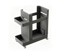 Homyl Cart Exercise Accessories Organizer Foam Roller Storage Tidy Rack with Material Suitable for Home Gym Workout Room, Meteorite Gray