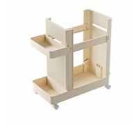 Homyl Cart Exercise Accessories Organizer Foam Roller Storage Tidy Rack with Material Suitable for Home Gym Workout Room, Cream Yellow
