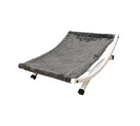 Homyl Cat Hammock Bed Modern Elevated Pet Bed Made of Iron And with Comfortable Breathable for Large Cats And Small Dogs As A Resting Place, Deep Gray