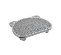 Homyl Cat Litter Control Pad Double Layer Design Polypropylene Catcher Mat Ventilated Surface Paw Cleaning Suitable for pet toilet area indoor washroom laundry room, Gray, 9cm