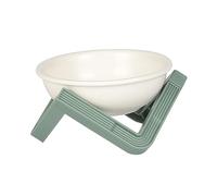 Homyl Cats Bowl Tilted Raised Cat Food Bowl Elevated Food Dish Feeding Pet Waterer with Anti Over Turning Stable Non Slip Detachable Base Lightweight Materi, Ceramic Bowl Green