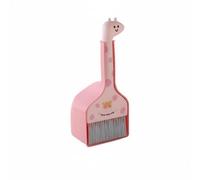 Homyl Children Broom Pretend Play Mini Cleaning Kit Functional Dustpan Set Soft PET Bristles Storage Solution Suitable for Child Chores Interactive , Pink