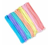 Homyl Cleaner for Kids, Textile, Bendable, Easy to Cut, Children's DIY Projects, Intellectual Development, Metal Core, For, Macaron color pipe cleaners, mixed 7 colors, approximately 100 pieces