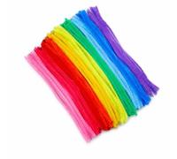 Homyl Cleaner for Kids, Textile, Bendable, Easy to Cut, Children's DIY Projects, Intellectual Development, Metal Core, For, Regular color pipe cleaners, mixed 10 colors, approximately 100 pieces