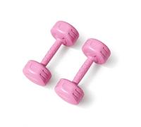 Homyl Exercise Dumbbell Set for, Non-Slip Grip, for Indoor Use, Pink, Total 3kg; 1.5kg*2pcs