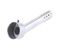 Homyl Exhaust Pipe Muffler Motorcycle Angled DB Killer Muffler Adjustable Bend Silencer Dia 48mm, Silver