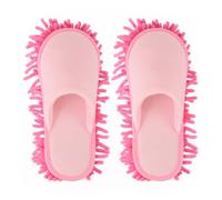 Homyl Floor Cleaning Slippers, Removable Mop Slippers, Non-Slip Washable Mop Shoes for Bedroom, Balcony, Home, Family, Pink