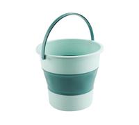 Homyl Folding Bucket Portable Folding Bucket with Handle Foldable Round Tub Outdoor Water Pot Mop Bucket Sturdy Seamless Construction Wear Resistant Suitabl, Green 10L