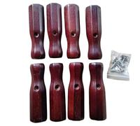 Homyl Football Game Handle Wooden Foosball Replacement Grips Pre-Drilled Structure Easy Screw-On Suitable for Recreation Rooms Youth Activities, Wine Red