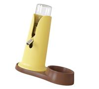 Homyl Hamster Drinking Feeder No Drip Water Dispenser Automatic Kettle with Stable Base Leakproof Food Grade PP Metal Construction Easy Cleaning An, yellow