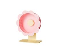 Homyl Hamster Exercise Wheel Small with Adjustable Height Detachable Base Acrylic Material Wavy Running Surface Suitable for Hamsters Cage Placement, 26cm, Cherry Blossom