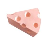 Homyl Hamster Grinding Stone Molar Stone Chews Toy Tooth Grinding Stone Cheese Shape Attractive Flour Material Prevents Overgrown Suitable for, Pink