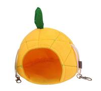 Homyl Hamster Hammock Bed Small Pet House Hanging Hut Cozy Sleeping Nest Cotton Lined with Easy Clean Features Suitable for Hamsters Flying Squirrels, Yellow Pineapple