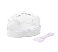 Homyl Hamster Sand Toilet Bathtub Portable Easy Cleaning with Bath Small Pet Sand Bath Container for Pet Supplies Gerbils, White