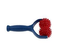 Homyl Handheld Acupuncture Spiky Massage Ball Shoulder Muscle Massager 2 Rollers Balls Full Body Soreness Relief - Blue Red
