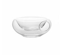 Homyl Heat Resistant Bowl Borosilicate Glass Serving Bowl Plate Tableware Suitable for Restaurants Banquets Chefs Home Use, 600ml