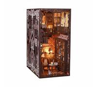 Homyl Miniature Assembly Scene DIY Mini House Model Bookend Scene Craft Kit Decorative Scene Set With LED Lighting And And Build Suitable for shelves desks reading corners study rooms living rooms