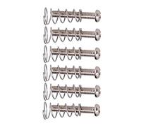 Homyl Pack of 6 Bridge Tailpiece Saddles Screws with Springs for Electric Guitar Replacement Parts Silver