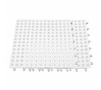 Homyl Pet Cage Mat Interlocking Flooring Liner Panel Pad With 12mm Drainage Holes Trimmable Medical Silicone Bite Resistant Suitable for Bunny Hutches Guinea Pig Pens Small Pet Habitats, White
