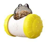 Homyl Puzzle Feeder Roller Dog Cat Food Dispensing Toy Bear Interactive Toy Improving Treat Dispenser Roller Material Suitable Fo, Yellow