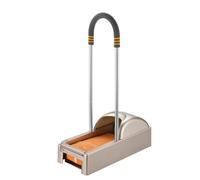 Homyl Shoe Cover Machine with Foot Operated Dispenser Metal Support Handle Foldable Base Internal Roll Chamber Suitable for Family Entryways Office Entrances, Gold, Champagne