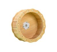 Homyl Small Pet Rotatory Jogging Wheel Hamster Running Wheels Exercise Toys Quiet Wooden Hamster Exercise Wheel for Ferret, Hedgehog, Gerbil, 12.5cm