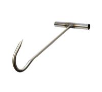 Homyl Stainless Steel Manhole Cover Hook with T-Handle, Boning Hook, Lifting Hook, Door Lifter for Meat Processing, Food, Workshop, 30cm