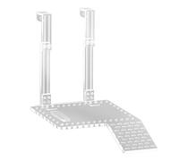 Homyl Turtle Basking Acrylic Aquarium Ramp Floating Climbing Shelf Feeding Trough Suitable for Bearded Dragon Resting Home Decoration, 25X27.8X6.5cm