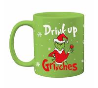 Homythe Grinchs Christmas Mug, Novelty Christmas Coffee Mug, 11oz Holiday Grinchy Drinking Cup, Holiday Party Cups for Table Decorations, Xmas White Elephant Gifts for Women Men Coworkers