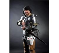 HOMYZ Armor Wearable Medieval Knight Suit Of Armor Combat Half Body Armour costume Silver Finish