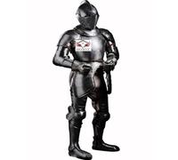 HOMYZ Medieval Knight European's Style Full Body Armor, 18GA Steel 16th Century Suit of Armour, Larp Costume, Sca Armor, Cosplay Armor For Adult Functional Battle Readt Suit For Halloween