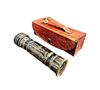 HOMYZ Nautical Brass Kaleidoscope with Safety Leather Case Handmade Kaleidoscope Kids, Birthday, Graduation Gift